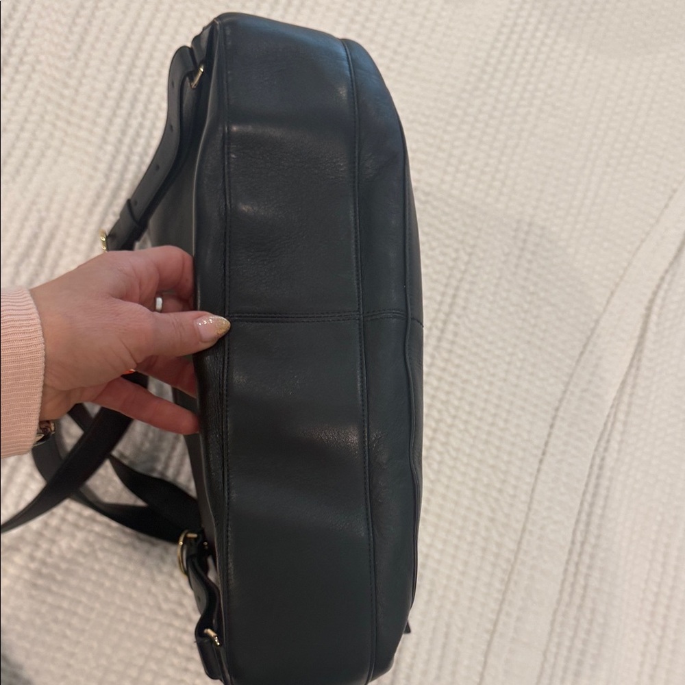 Cuyana Black Leather Convertible Satchel Backpack - Picture 5 of 5